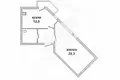 Wohnung 1 zimmer 43 m² Muchaviecki sielski Saviet, Belarus