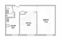 Apartamento 2 habitaciones 46 m² Muchaviecki sielski Saviet, Belarús