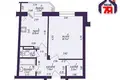 Квартира 1 комната 46 м² Колодищанский сельский Совет, Беларусь
