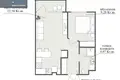 Appartement 2 chambres 41 m² en Vilnius, Lituanie