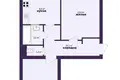 2 room apartment 56 m² Minsk, Belarus