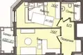 1 room apartment 42 m² Odesa, Ukraine