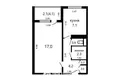 Квартира 1 комната 35 м² Минск, Беларусь