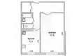 Wohnung 1 zimmer 37 m² Muchaviecki sielski Saviet, Belarus