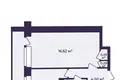 1 room apartment 34 m² Minsk, Belarus