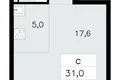 Apartamento 1 habitación 31 m² Vsevolozhsk, Rusia
