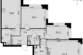 Apartamento 3 habitaciones 91 m² Moscú, Rusia