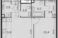 Квартира 2 комнаты 50 м² Москва, Россия