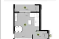 Квартира 1 спальня 53 м² Челуга, Черногория