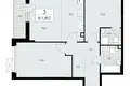 3 room apartment 62 m² Kommunarka, Russia