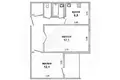 2 room apartment 49 m² Muchaviecki sielski Saviet, Belarus