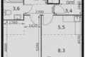 Appartement 1 chambre 44 m² Moscou, Russie