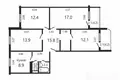 Квартира 4 комнаты 88 м² Минск, Беларусь