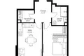 Квартира 1 комната 50 м² Москва, Россия