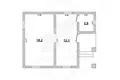 Casa 34 m² Carnaucycki sielski Saviet, Belarús