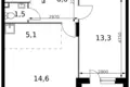 Mieszkanie 2 pokoi 46 m² Sapronovo, Rosja