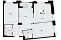 Wohnung 3 zimmer 75 m² Troizk, Russland