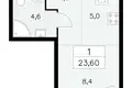 Wohnung 1 zimmer 24 m² Moskau, Russland