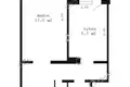 1 room apartment 41 m² Muchaviecki sielski Saviet, Belarus