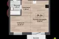 Apartment 40 m² Kalodziscanski sielski Saviet, Belarus