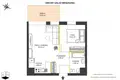 2 room apartment 33 m² Warsaw, Poland