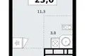 1 room apartment 23 m² Vnukovo, Russia