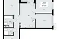 Mieszkanie 3 pokoi 69 m² Krasnoye Selo, Rosja