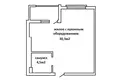 1 room apartment 38 m² Brest, Belarus