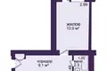 Квартира 2 комнаты 50 м² Молодечно, Беларусь