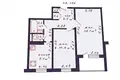 Mieszkanie 2 pokoi 43 m² Mińsk, Białoruś