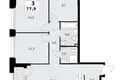 3 room apartment 78 m² Kommunarka, Russia