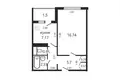 1 bedroom apartment 34 m² Minsk, Belarus
