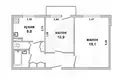 2 room apartment 50 m² Zhabinka, Belarus