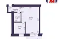 1 room apartment 32 m² Minsk, Belarus