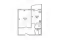Appartement 1 chambre 42 m² Muchaviecki sielski Saviet, Bélarus
