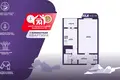 Wohnung 1 zimmer 34 m² Minsk, Belarus