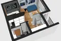 1 room apartment 25 m² Warsaw, Poland