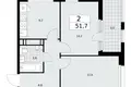 Квартира 2 комнаты 52 м² район Коммунарка, Россия