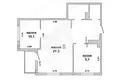 2 room apartment 53 m² Muchaviecki sielski Saviet, Belarus