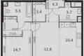 Apartamento 2 habitaciones 55 m² Moscú, Rusia