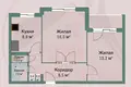 Квартира 2 комнаты 51 м² Новодворский сельский Совет, Беларусь