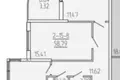 2 room apartment 59 m² Odesa, Ukraine