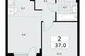 Квартира 2 комнаты 37 м² район Коммунарка, Россия