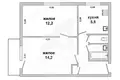 Appartement 2 chambres 40 m² Malaryta, Bélarus