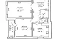 2 room apartment 58 m² Minsk, Belarus