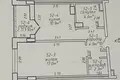 1 room apartment 42 m² Minsk, Belarus