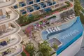 Residential complex New residence Samana Lake Views with swimming pools and lounge areas close to a highway, Production City, Dubai, UAE