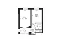 Apartamento 1 habitación 42 m² Minsk, Belarús