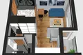 1 room apartment 25 m² Warsaw, Poland