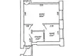Wohnung 1 zimmer 34 m² Minsk, Belarus